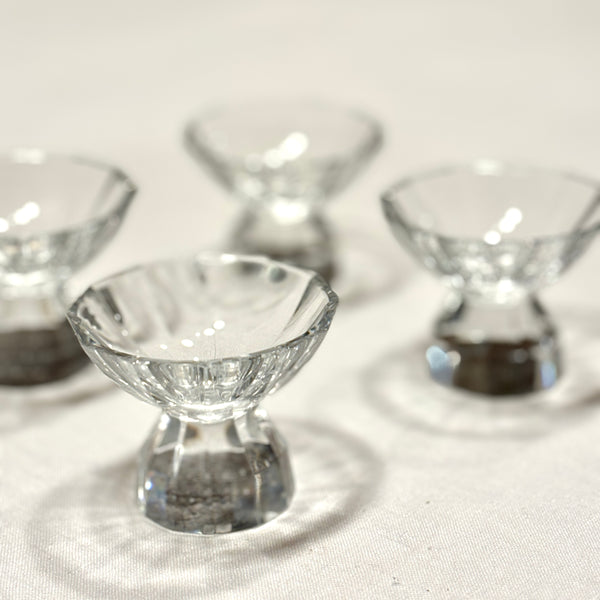 Vintage Set of 4 Glass Sake Cups