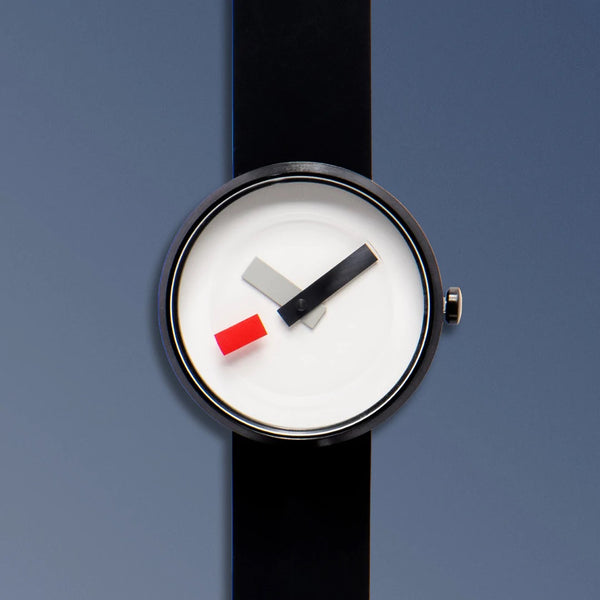 Kazimir Red 37mm Watch w/Black Silicone Band